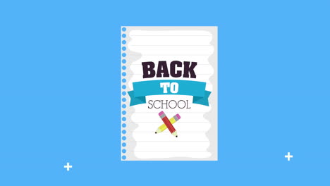 back to school season with lettering in paper sheet