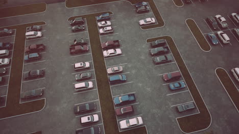 vista aérea de un estacionamiento vacío