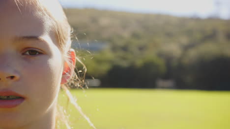 close-up of student outdoors, focusing on school activities in nature, copy space