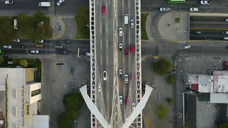 drone flies above puente matute remus bridge