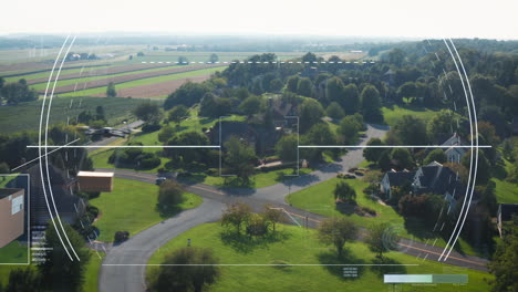 gráfico en movimiento de la entrega de drones en el vecindario