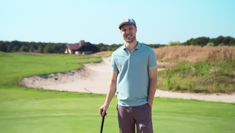 man playing golf