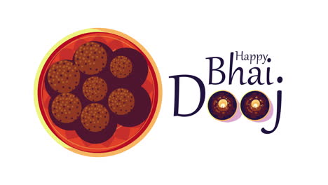 bhai dooj letras con bolas de comida