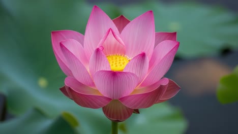 vibrant pink lotus flower in bloom