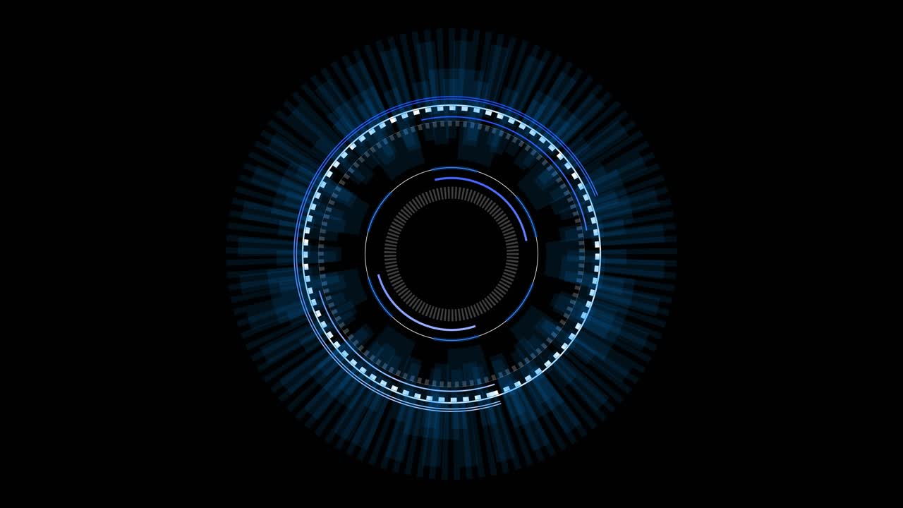 Circle hud futuristic sci fi circle elements appearing artificial intelligence service setup tech