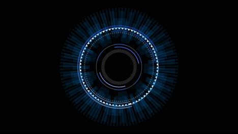 circle hud futuristic sci fi circle elements appearing artificial intelligence service setup tech