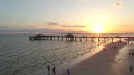 beautiful sunset at the beach in fort myers, florida