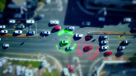 hud, vigilancia y ai con el coche en la autopista