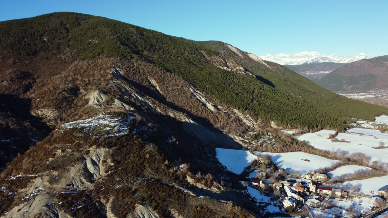 Winter Mountain Village in the Pyrenees