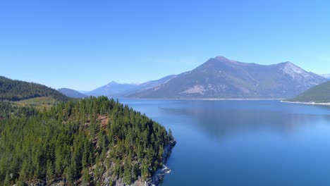 beautiful lake and forest on a sunny day 4k