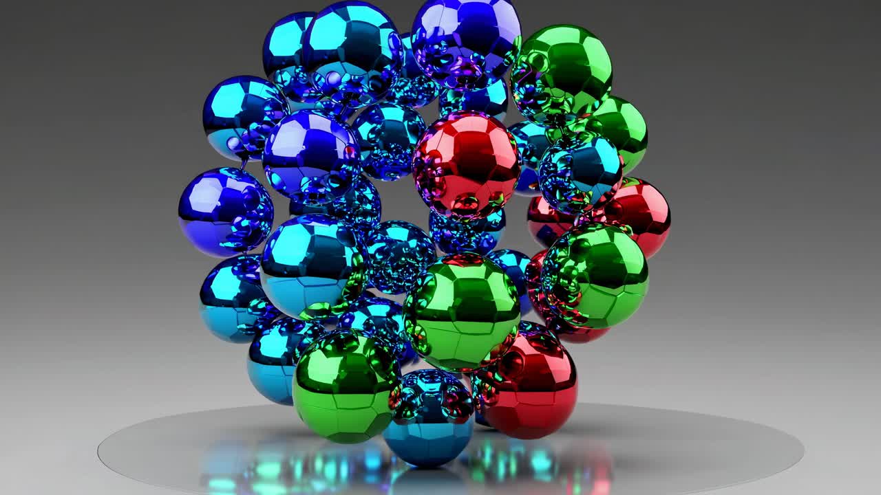 esferas abstractas y coloridas
