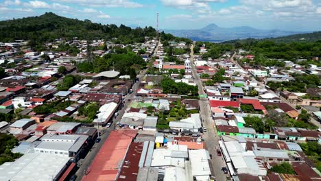 vista aérea de barrios marginales y barrios marginales que muestran la pobreza en américa central