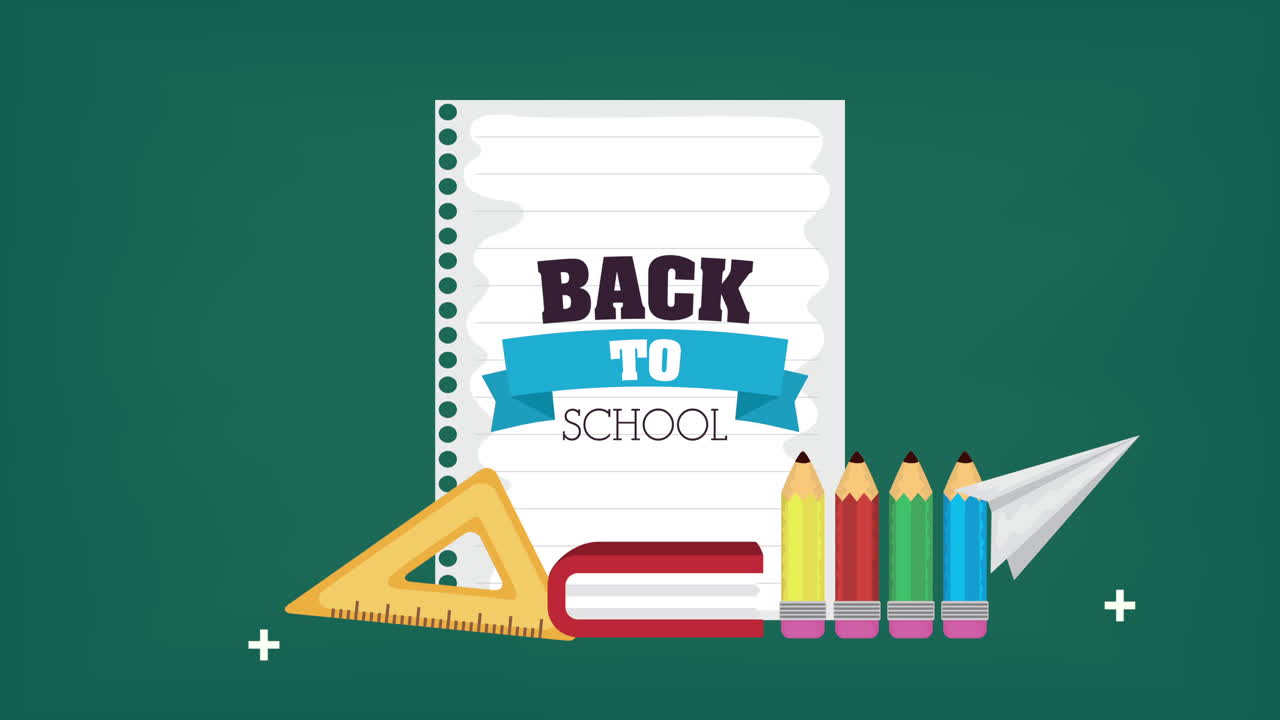 종이 시트와 재료와 함께 학교 시즌으로 돌아갑니다.