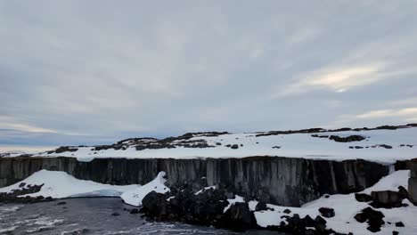 A-panoramic-view-of-Selfoss-Waterfalls,-Iceland