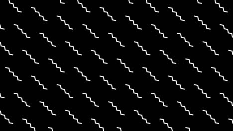 bucle de fondo en zigzag animado 4k aislado en fondo negro