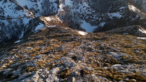 man alone climbing , sveti jure, park prirode biokovo