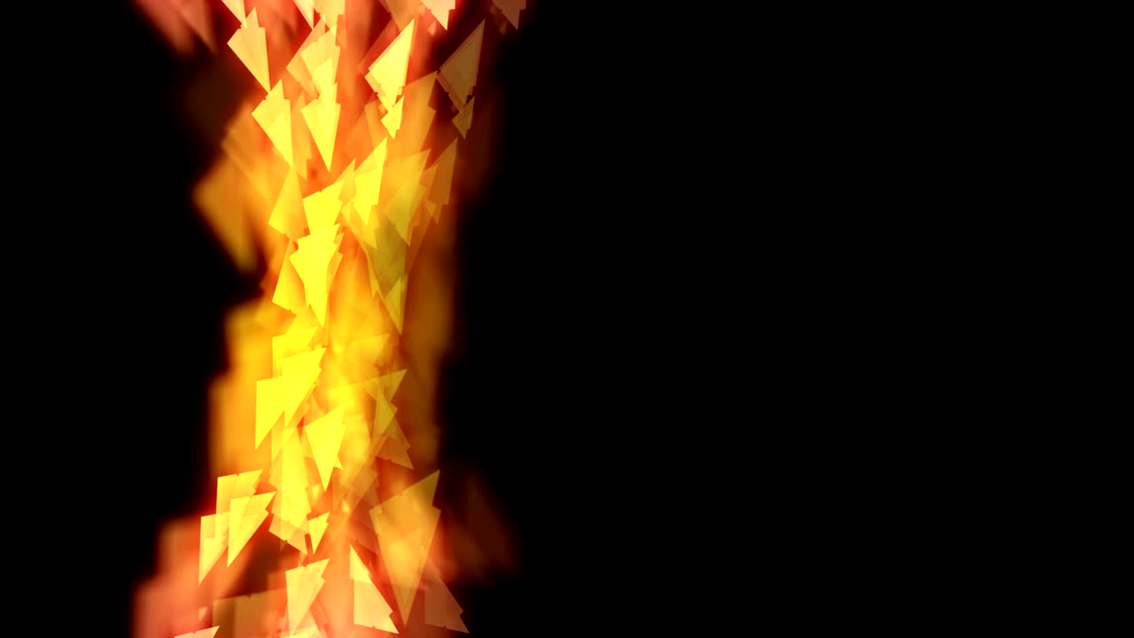 abstract bokeh luz chispas avión de papel patrón de vuelo amarillo y rosa gradiente de color ilustración en fondo oscuro, animación de bucle sin costuras 4k con espacio de copia derecha