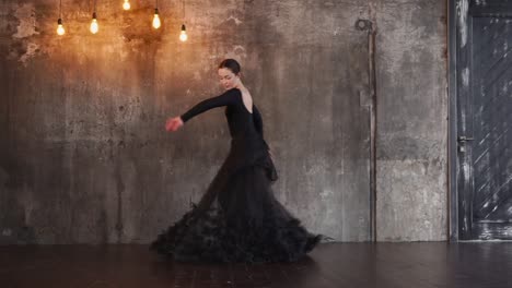 flamenco dancer in black dress