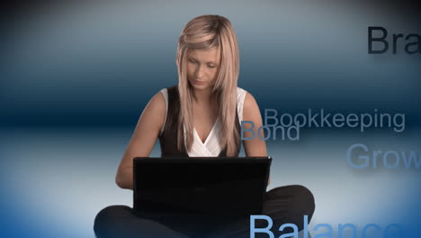 business woman on laptop