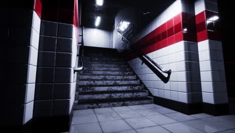 vieja estación de tren de metro vacía
