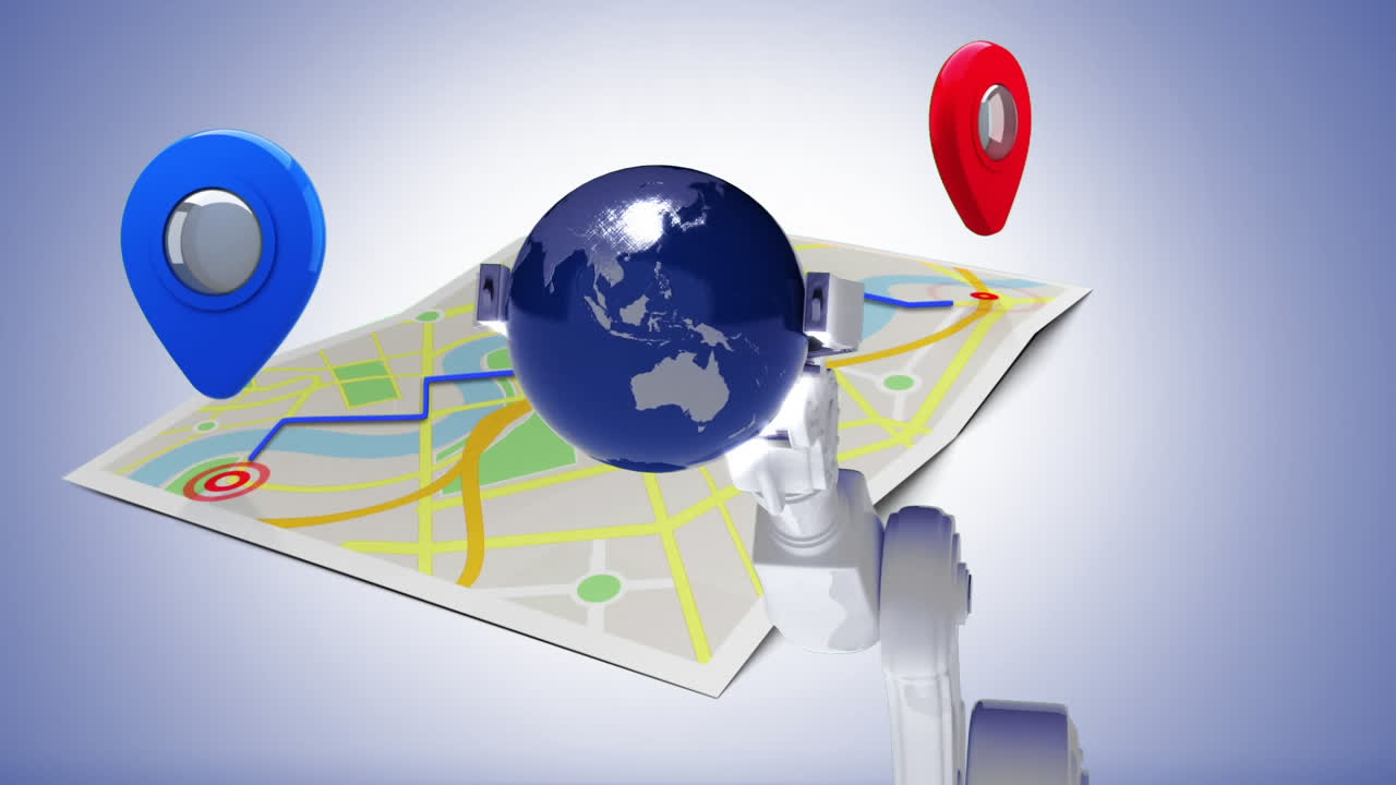 el brazo del robot sosteniendo un globo