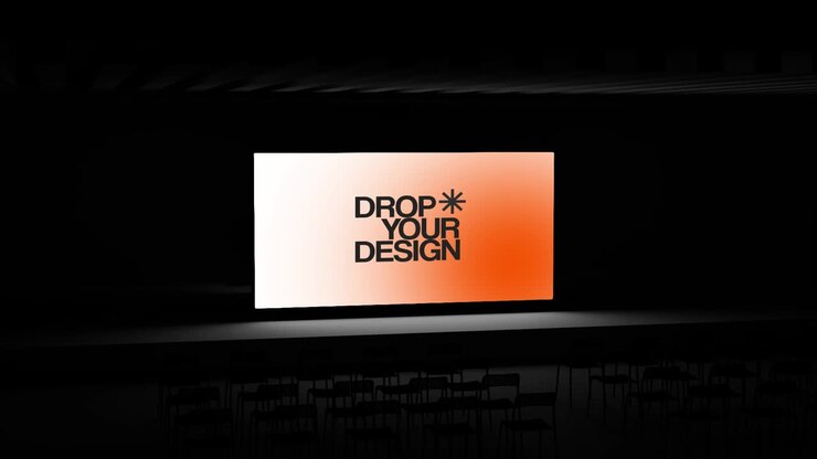 Digital Display Screen Mockup