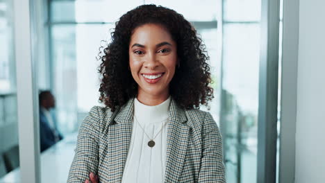 confident businesswoman in office