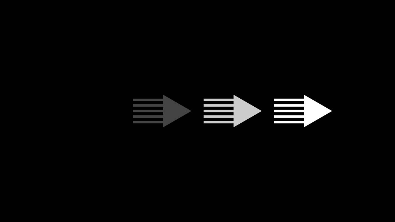 Animated Arrows Moving Across a Black Background