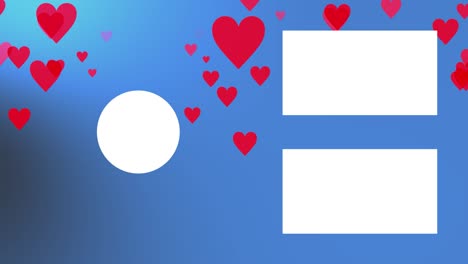 marca la gradación del corazón de las partículas de la tarjeta final de la pantalla de finalización de los gráficos de movimiento