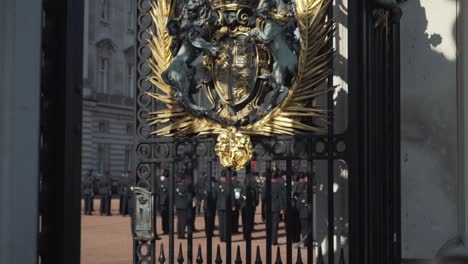 royal guards parade at buckingham palace