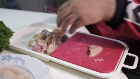 julienne chopping up chickens