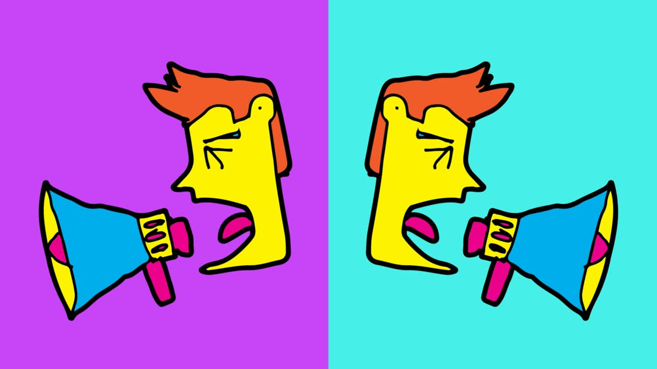 kids drawing pop art seamless background with theme of megaphone speech