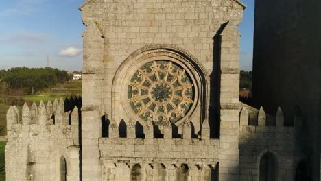 Aerial-Drone-Over-a-medieval-Window-church