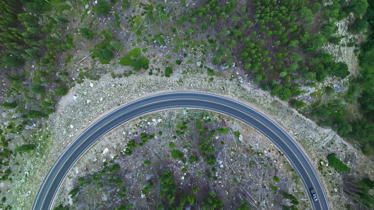 숲 을 가로질러 구부러지는 휘어지는 산길 의 위상