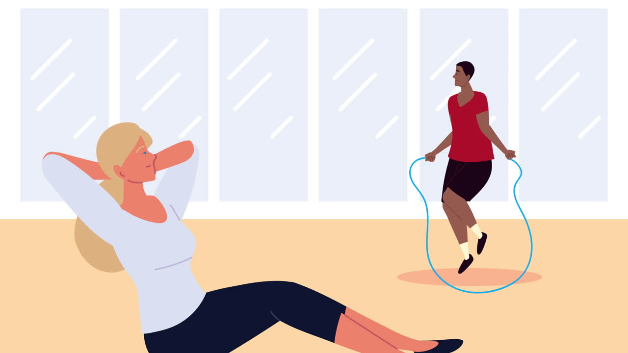 인종 간 커플이 운동 캐릭터를 연습하고 있습니다.