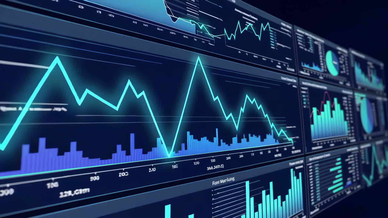 Finansielt dashbord med børsdata
