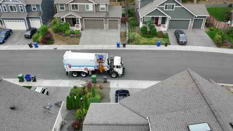 drone shot of a dump truck loading a
