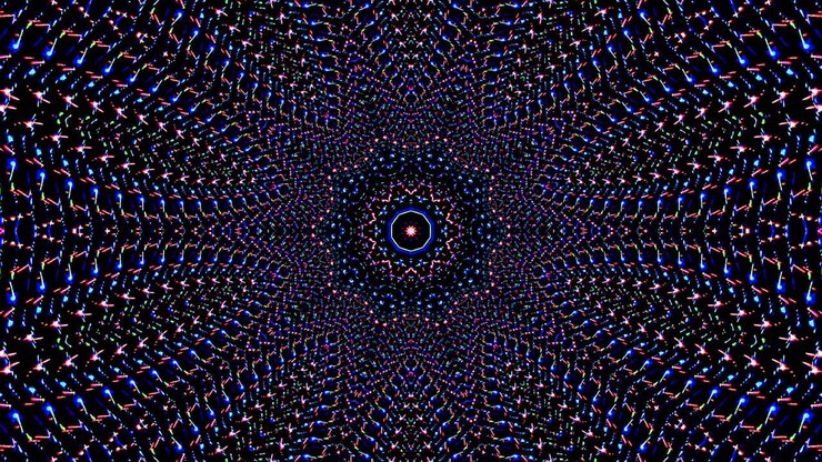 Bright abstract light governing full color, kaleidoscope