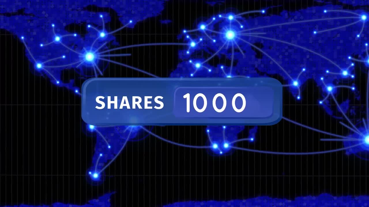 메시지 거품 아이콘과 세계 지도