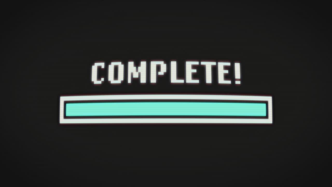 ⁇ 박이는 로딩의 애니메이션과 검은색 배경의 전체 텍스트와 바