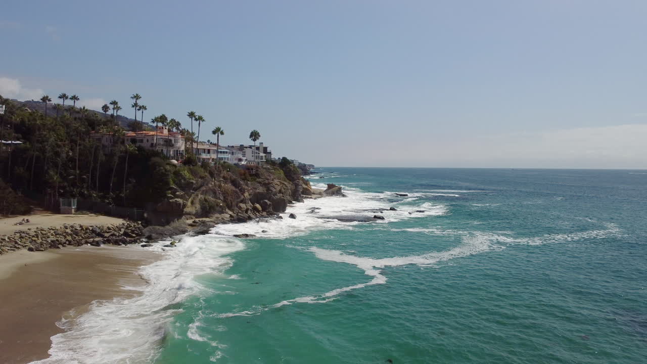Perfect California Laguna Beach Palm Trees and Turquoise Water