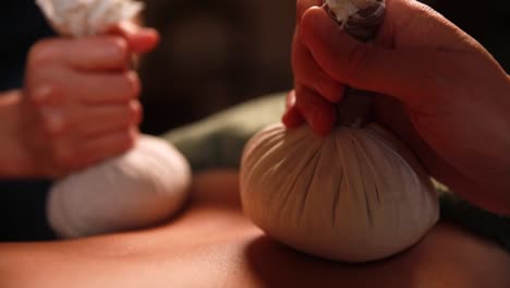 thai massage with herbal balls