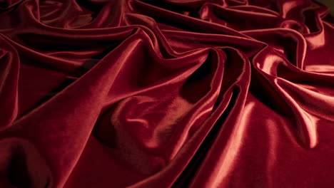 close-up of red velvet fabric