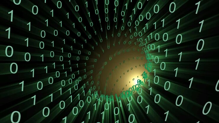 Binary data wormhole loop.