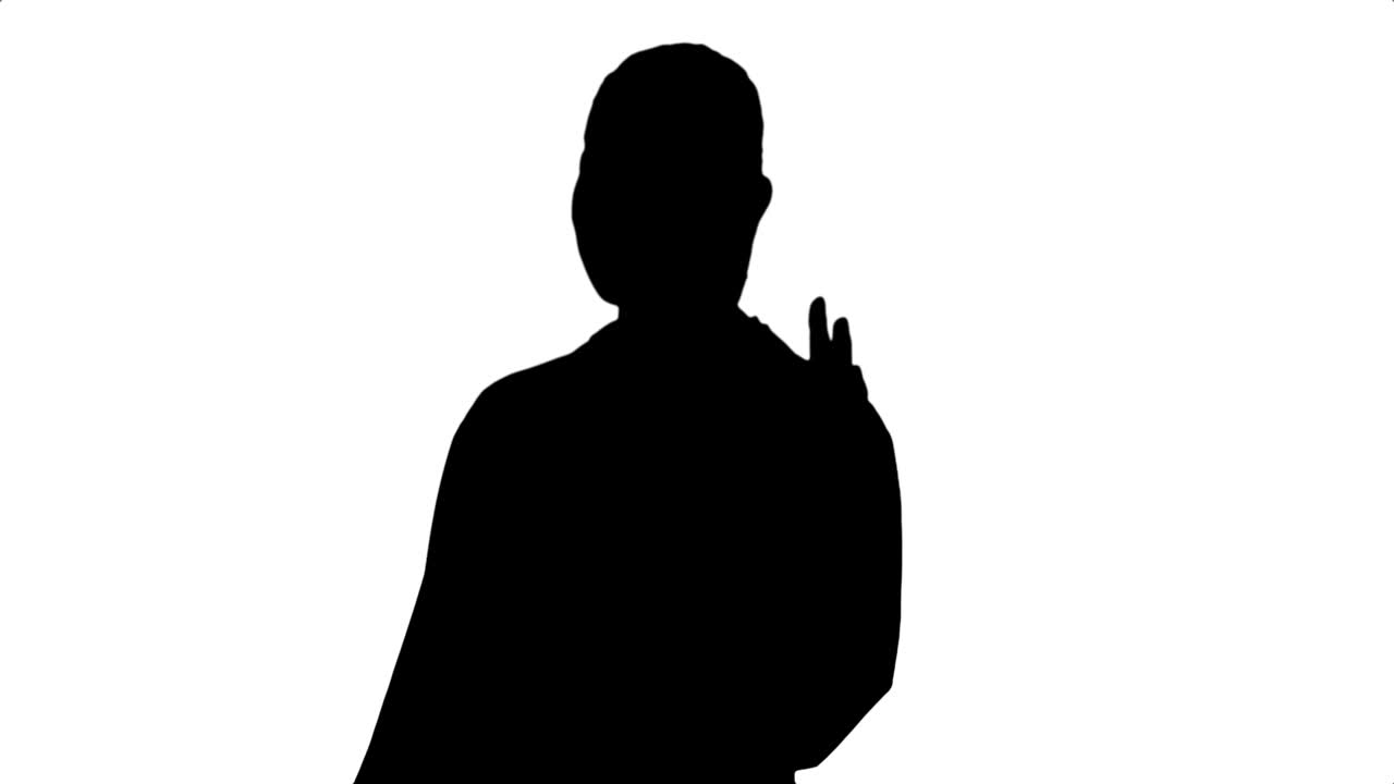 실루 여성 의사 ok 표시 카메라를 보며 웃는 신뢰