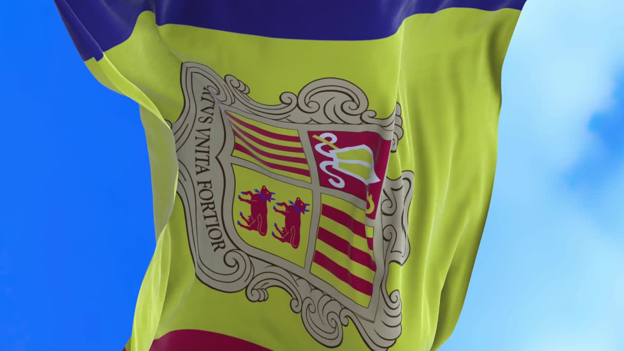 el bucle sin costuras de la bandera de andorra.