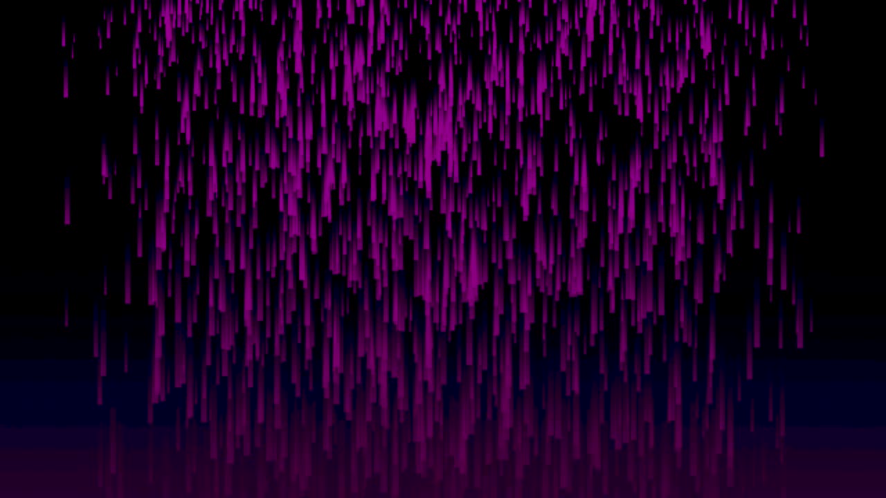 animación digital de lluvia cayendo, desvanecimiento, brillo en el fondo, gradiente eléctrico, colores, gráficos de movimiento, efectos visuales, fucsia rosa oscuro.