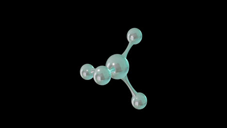 Animation-of-micro-of-molecules-model-over-black-background