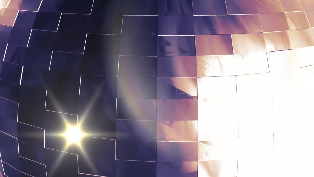 animación de un espejo brillante y brillante girando una pelota de discoteca