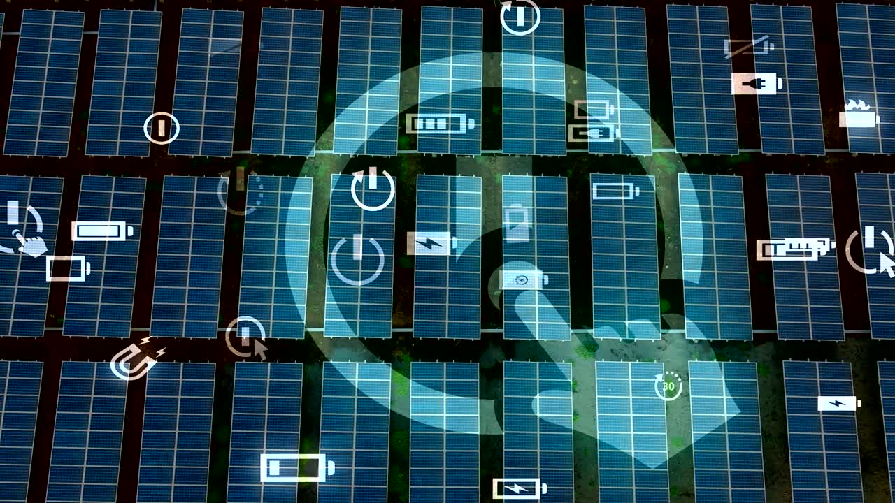 Solar power plant and communication network concept